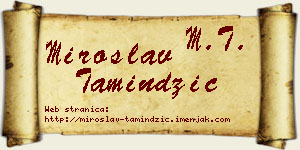 Miroslav Tamindžić vizit kartica